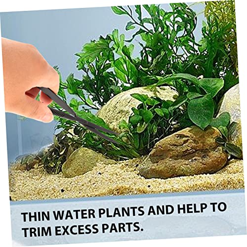 GANAZONO Aquatic Plant Scissor Tool Spring Trimmer for Fish Tank Plants Curved Design for Pruning Water Grass and Aquascaping for Aquarium Decoration Maintenance