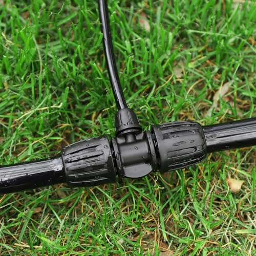 Locked Barbed Tee Connectors,1/2 Inch to 1/4 Inch Irrigation Tubing Fittings Kit for (1/2'' ID x 0.60''-0.63'' OD) 16mm Drip Tubing (20 Pcs Barbed Tee 3-Way) - size: 20 Pcs 1/2 to 1/4 Inch Locked Barbed 3-Way