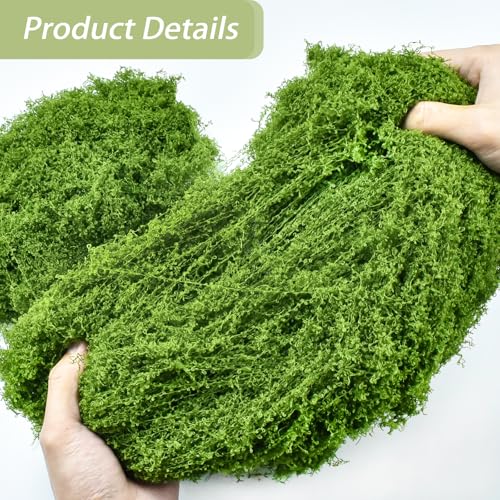 Fake Green Moss for Crafts 3.5 Oz Decorative Artificial Moss for Crafts Decorative Faux Moss Table Centerpieces Wedding Party Decor Fairy Garden Floral DIY - color: 3.5oz