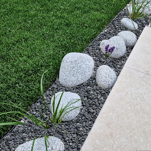 Mr. Fireglass Natural Decorative Gray Bean Pebbles 1/5" Crushed Gravel Stone for Decorating Garden, Succulent Plants and Walkway (2-lb Bag) - color: Gray, size: 2 Pounds