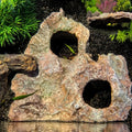 Large Resin Aquarium Cave Hideout, Fish Tank Rock Decor with 2 Top Viewing Holes and Side Viewing Window, Shelter for Betta, Shrimp and Small Fish, 8.3 x 7.5 x 3.5 in
