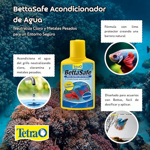 Tetra BettaSafe, Aquarium Water Conditioner For Bettas, 1.69-Ounce, 50ml, Golds & Yellows (16837) - size: 1.69-Ounce, 50-Ml