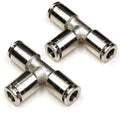 4mm Union Tee Push to connect fittings Stainless Steel Quick Connect Fittings,CEKER 4mm x 4mm x 4mm 3 Way Tee Shaped Tube Fittings Push Connectors Air Line Fittings 2pack - size: 4 mm, style: TEE