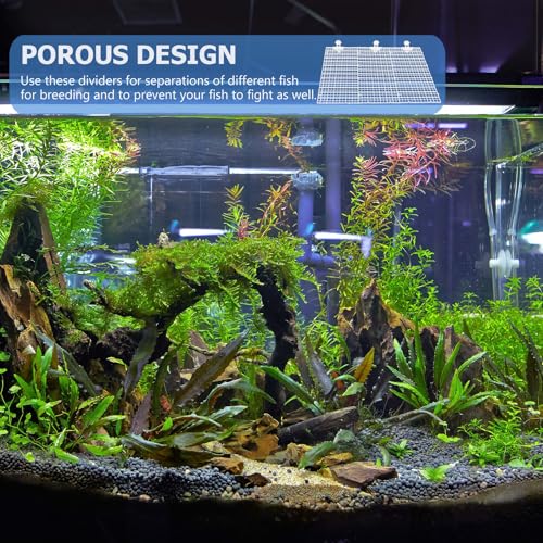Tofficu Fish Tank Divider 3pcs Acrylic Isolation Board 30x15cm with 10 White Suction Cups Aquarium Breeding Partition for Small Fish Separation