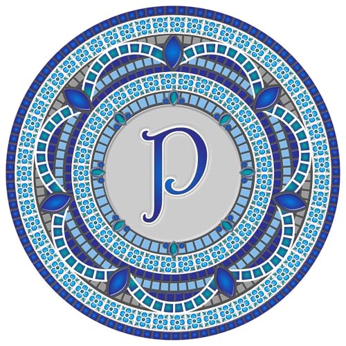 Custom Monogram Design Pool Mat, Decorative Pool Emblem, Choose Leter and Size, Easy to Install and Remove - size: 29" in Diameter, style: Letter "P"