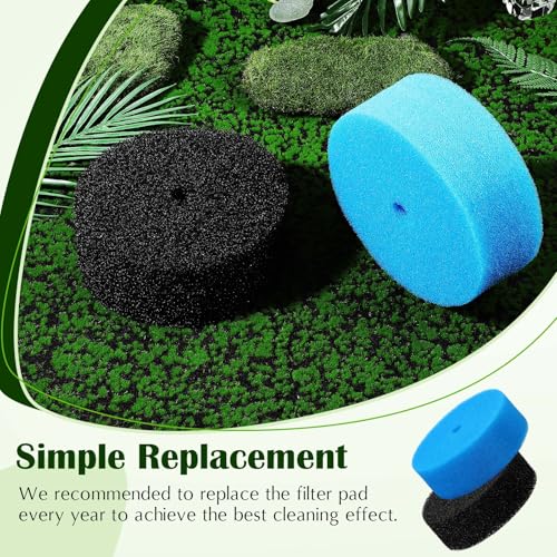 Rossesay 2 Pack Pond Replacement Filter Pads Coarse and Fine Filter Pond Pads Small for Outdoor Water Aquarium Fountain Compatible with Qfp900 and Qfp1250Uv