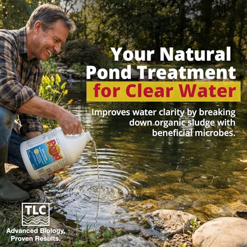 PondPerfect Pond Bacteria - Natural Treatment for Ponds – Liquid Formula for Pond Maintenance – Pond Cleaner for Outdoor Ponds - Safe for Fish & Koi – Easy Dosing –16 oz (473 ml)