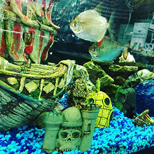 Skull Castle Fish Tank Decoration - 3D Printed Tank Deco for Aquariums and Indoor Pets