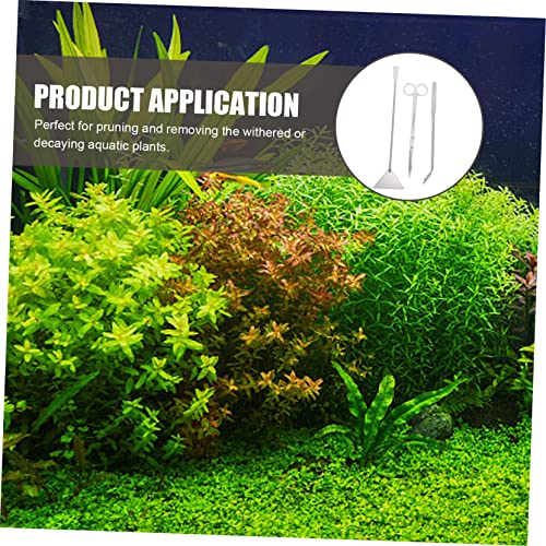 1 Set Stainless Aquarium Tool Set Multi Function Scissors Scraper Shovel for Precision Aquascaping Durable Resistant Stainless Steel for Delicate Water Plants