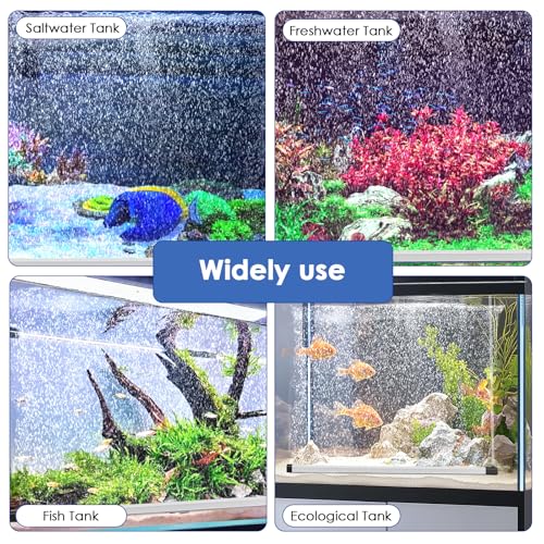 hygger Aquarium Bubble Strip, Nano Air Bubble Curtain Wall Aquarium, Quiet High Dissolved Oxygen Diffuser Fish Tank Bubbler Decorations Self-Sinking for Freshwater Saltwater (27.5 Inch) - size: 27.5 Inch