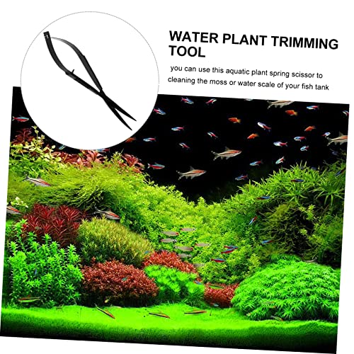 KESYOO 2pcs Household Aquascaping Scissor Tool Spring Scissors for Fish Tank Plant Trimming Aquatic Plant Scissors for Aquarium Maintenance and Pruning