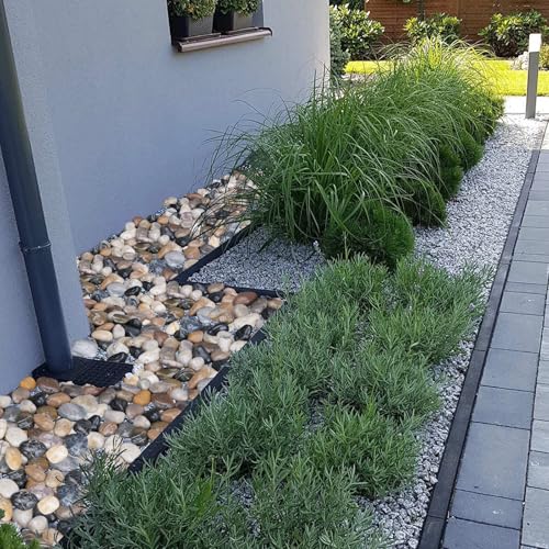 Pulovin 20 lbs River Rocks for Plants, 2-3 Inch Decorative Garden Rocks Outdoor Landscaping, Large Polished Natural Stone for Walkways, Yard, Vases, Crafts - color: Mixed Color 2-3 Inch