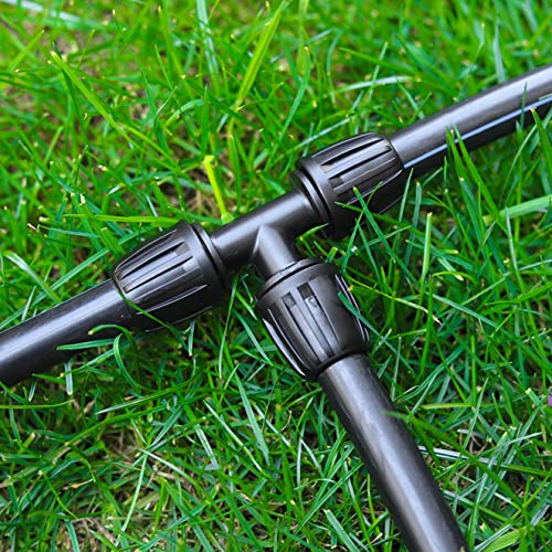 1/2 inch Irrigation Fittings Tee Connectors For (1/2" ID x0.6-0.63" OD) 16mm Drip Tubing Barbed Connectors-10 Pcs/pack - size: 1/2 inch Tee