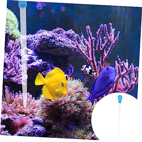 GANAZONO Fish Dropper Feeder Pipette Cleaner Whisky Pipette Water Dropper Fish Net Aquarium Fish Tank Cleaning Pipette Fish Tank Water Cleaner Pipette for Fish Tank Aquarium Pipette Blue - size: 43.00X4.00X4.00CM