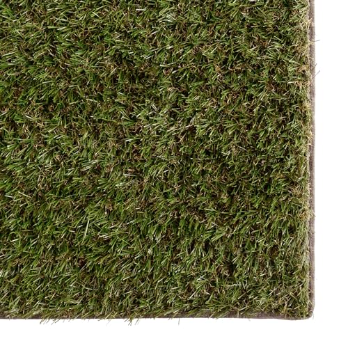 iCustomRug Ivy, Thick Realistic Grass Mats & Rugs & Rugs 4' X 12' Synthetic Turf with Finished Edges, Indoor Outdoor Grass, Pet Pad - size: 4' x 12' (Rectangular)