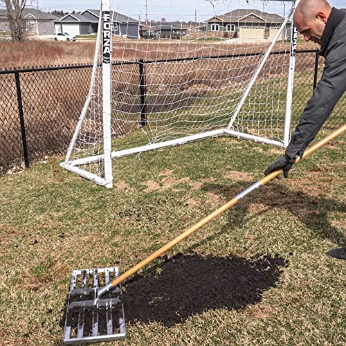 Standard Golf Levelawn Pro – 30" Lawn Leveling Rake with 72" Handle | Effortlessly Level Golf Courses, Lawns, & Gardens | Easy Assembly, Stainless Steel Tray | Perfect for Landscape Professionals - style: 30"