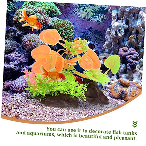 MERRYHAPY Desktop Aquarium Grass Realistic Fake Plant Decor for Fish Tank for Aquatic Landscapes Natural Style Aquarium Accessories