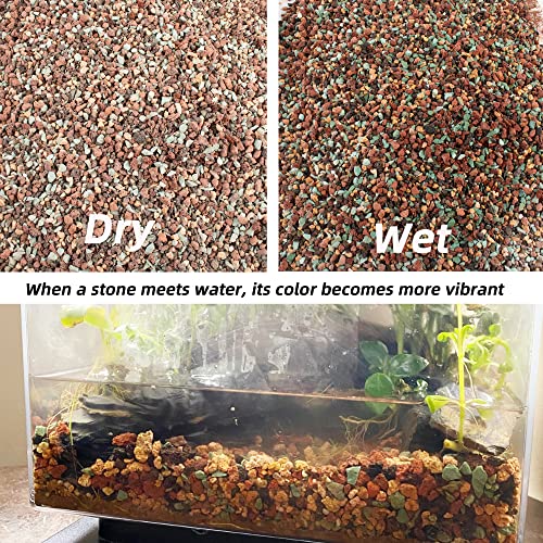18lb Mix Lava Rocks for Plants in Door -Gravel Pebbles for Bonsai Succulent Cactus Potting Soil and Vase Fillers, Fairy Gardening,Top Dressing - color: Mix Gravel, size: 18lb
