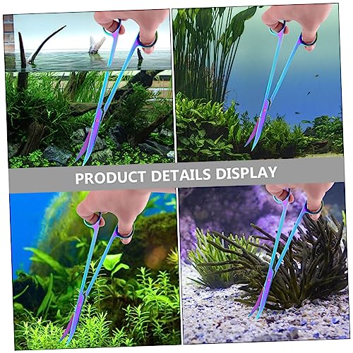 CALLARON Stainless Steel Aquatic Plant Scissors 8-Inch Aquarium Trimming Tool for Aquascaping Fish Tank Maintenance and Aquatic Plant Care Portable and Sturdy Design