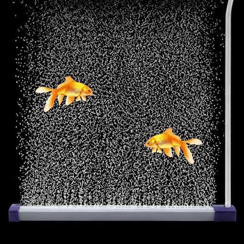 13.8 Inch Aquarium Bubble Strip, Bubble Curtain Wall Aquarium Air Stone Kit, Quiet Oxygen Diffuser, Fish Tank Bubbler Decorations for Freshwater Saltwater - size: 13.8 Inch