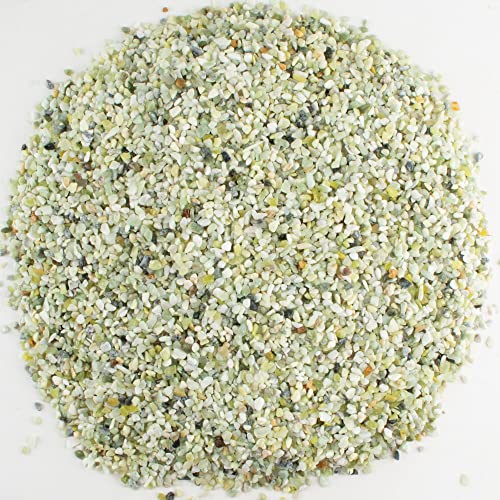 18lb Jade Bean Pebbles,1/4 Inch Cactus Bonsai DIY Rocks, Natural Succulent Rock and River Rocks Decorative for Aquariums, Vases, Terrarium, Outdoor Gardening, Top Dressing for Potted Plants - color: Light Green, size: 18LB