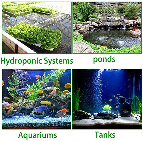 PINVNBY 4.2-Inch Air Stone Disc Bubble Diffuser with Suction Cups for Oxygenation in Fresh/Saltwater Tanks, Ponds, Hydroponic, Aquaponics, and as a Decorative Airstone for Aquariums - size: 4 PCS