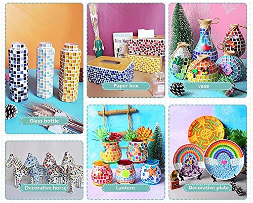 500g Mixed Color Irregular Crystal Mosaic Tiles,Tiny Mosaic Tile DIY Hobbies Children Handmade Crystal Craft for Craft Bathroom Kitchen Home Decoration DIY Art Projects,0.4X0.4 Inch(Yellow Series) - color: Yellow Series