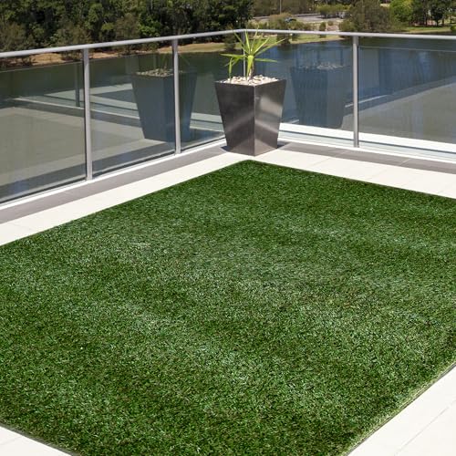 iCustomRug Ivy, Thick Realistic Grass Mats & Rugs 3' X 8' Synthetic Turf with Finished Edges, Indoor Outdoor Grass Pet Pad - size: 3' x 8' (Rectangular)