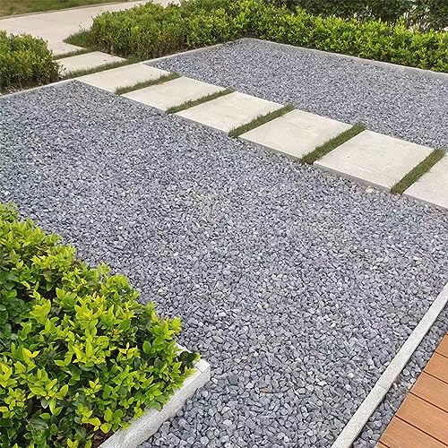 YISZM 10LB Succulent and Cactus Gravel, 1/5 Inch Natural Decorative Polished Pebbles for Landscaping, Grey River Rocks for Plants, Vases, Aquariums, Terrarium and Outdoor Gardening - color: Grey, size: 10 Pounds