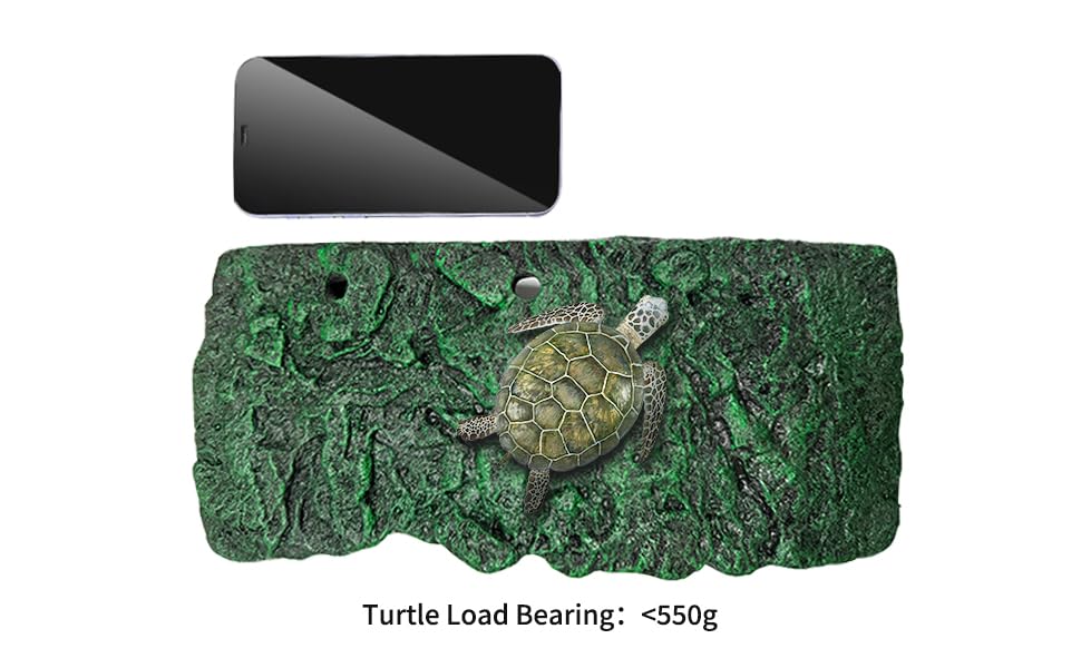 Minidiva Turtle Floating Platform, Floating Turtle Dock Rectangular Turtle Dock Polyurethane Foam Aquarium Floating Decorative Deck Climbing Brazilian Turtle (Large)