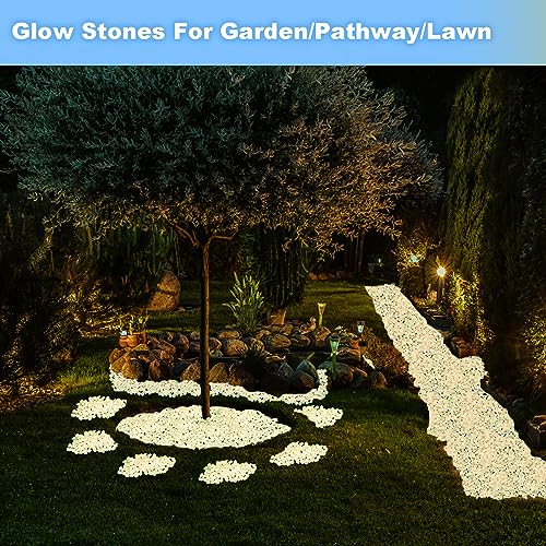 1000pc 0.4-0.6" Glow in The Dark Rock Outdoor Decorative Stones Glowing Rocks Landscaping Pebbles Luminous Stone for Garden Patio Aquarium Walkway Driveway Lawn,Pink - size: 1000, style: Pink