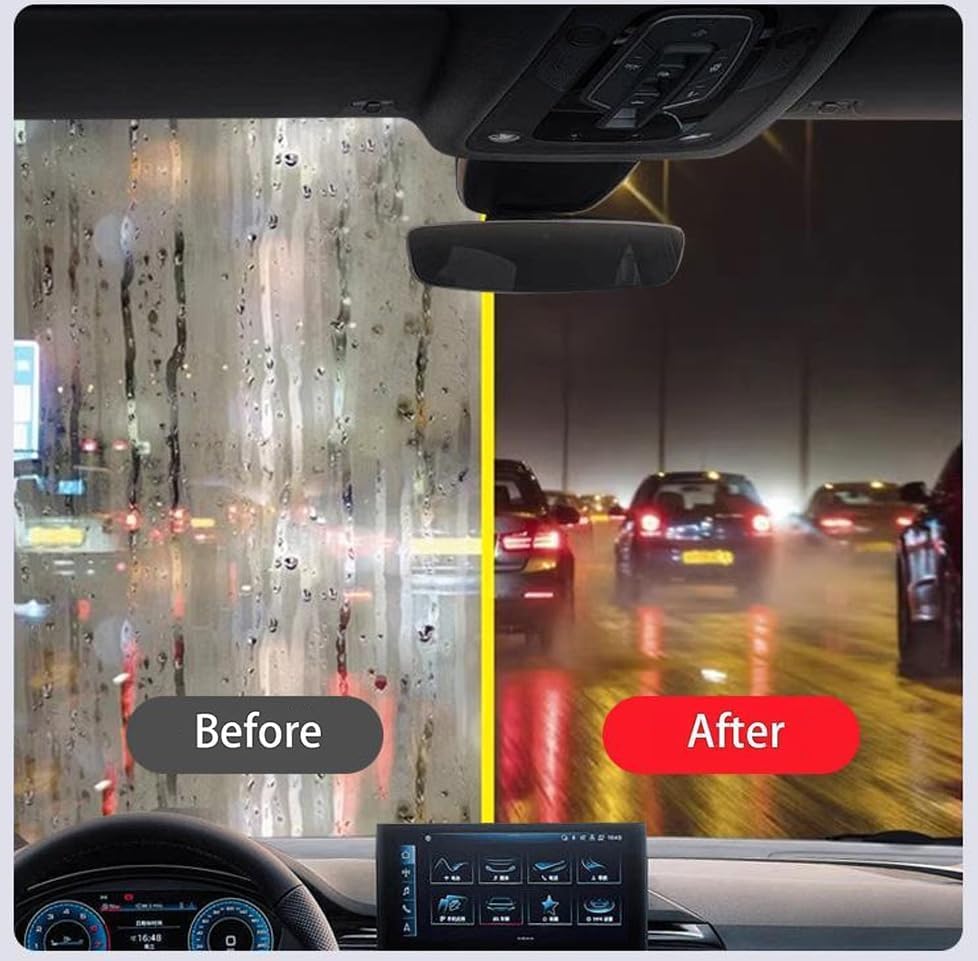 3PCS Upgrade 2.0 Clear View Glass Cleaner, Oil Film Cleaning Brush for Automotive Windows, Clear Sight Car Windshield Cleaner Tool, Universal Cleaning Wipe Board(Red) - color: Red