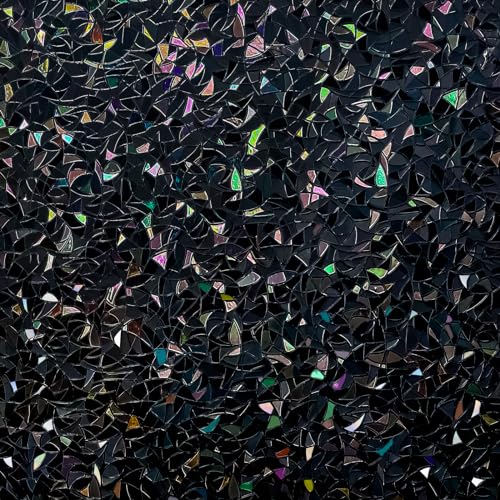 Volcanics Total-Blackout-Window-Privacy-Film, Rainbow Room Darkening Black Window Cover, Static Cling 100% Light Blocking 23.6 x 78.7 Inches - color: Black, size: 23.6" X 78.7"