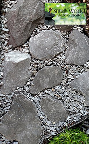 Natural Slate Stone 1 to 3 Inches - USA Sourced and Packaged for Aquascaping Aquariums, Terrariums, Paludariums, Reptile Enclosures, Wargaming, Models, Mosaic Art, Miniature Fairy Gardens (2lbs Grey) - style: 2lbs