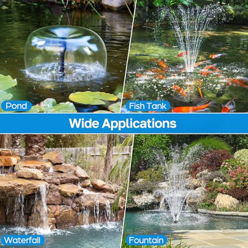 Pond Filter Fountain Pump Kits with UV Clarifier, Pond Filter Box with 40W 660GPH Submersible Pump, KOI Pond Filter for Outdoor Ponds Garden Fountain Waterfall Aquarium Koi Pond - style: 40W with U-V Clarifier-Corded Electric