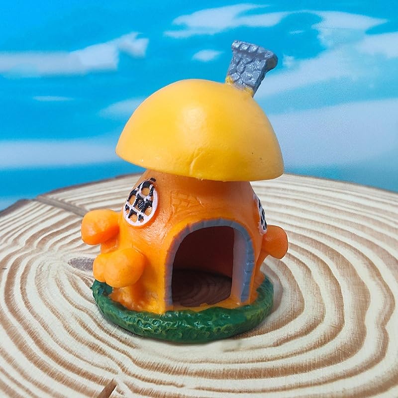 Mushroom Conch House Shelter, Aquarium Decor Fish Tank Ornament, Shrimp Hiding Cave for Fish Tank Landscaping