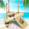 Keedolla Floating Turtle Pier and Basking Platform, Turtle Basking Platform Ramp Tortoise Reptile Floating Docks Climbing Ladder for Crabs, Frogs, Newts, Salamanders - Medium - size: Medium - 20 gallon or larger fish tank