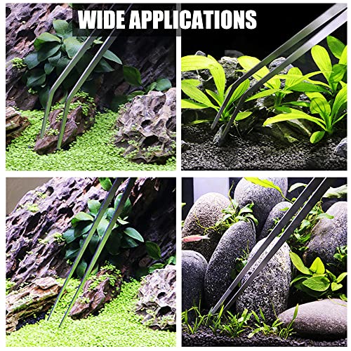Utoolmart Aquarium Plant Tweezer, Stainless Steel Curved Tweezer, Aquarium Tweezers Extra Long 27cm, for Fish Tank Plant Aquascape Tools, Feeding Tongs, 1 Pcs - color: 1pcs, size: 27cm Curved