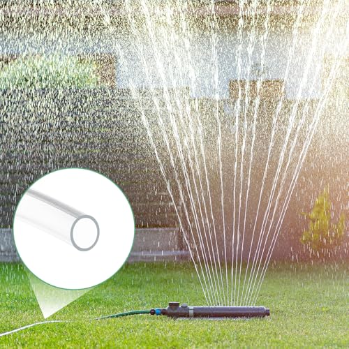 M METERXITY Clear Plastic Tubing, 0.47Inch(12mm) ID 0.55Inch(14mm) OD, 7ft(2m) Length PVC Tube Low Pressure Flexible Vinyl Tubing for Garden/Water Hose Airline Tube Aquarium - size: 0.47"×0.55"×7ft