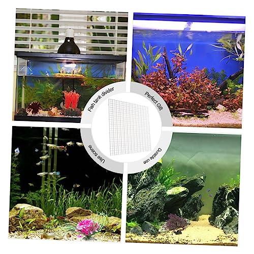 UKCOCO 1set Fish Tank Divider Grid Isolation Board Easy to Install Aquarium Supplies Includes Clips and Cable Ties for Breeding and Isolation Needs