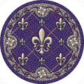 Decorative Pool Art - Poolmat - 50+ Designs Easy to Install and Remove - size: 29" in Diamater, style: Fleur De Lis