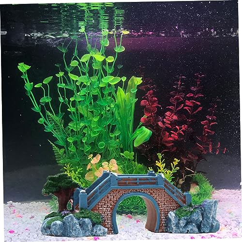 FOMIYES Realistic Resin Bridge for Aquarium Fish Tank Ornament Sturdy Elegant Easy to Clean for Both Freshwater Saltwater