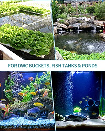 Pawfly Aquarium Air Stone Bubbler 2 Inch, Oxygen Diffuser Airstone for Air Pump Fish Tank Bucket Pond and DWC Reservoir, 8 Pack - color: 8 Pack(Blue)