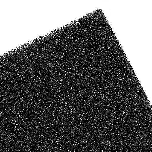 ViaAqua Aquarium Bio Sponge Filter Media Pad Open Cell Foam Cut-to-fit Matten Filter Fish Tank Sump Divider 23.6" x 17" x 2" - size: 23.6" x 17" x 2" (Black, 40PPI, 1pc)