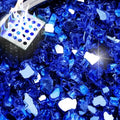 NUPICK 10 lb Reflective Fire Glass, 1/2 Inch, Fit for Fire Pit & Fireplace, Blue - color: Blue, size: 10 Pound (1/2")