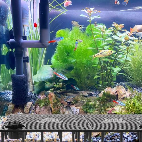 12pcs Aquarium Bottom Divider Filter Boards Black Isolation Plates for Fish Tank Partition Sand Separation Aquarium Filter Accessories