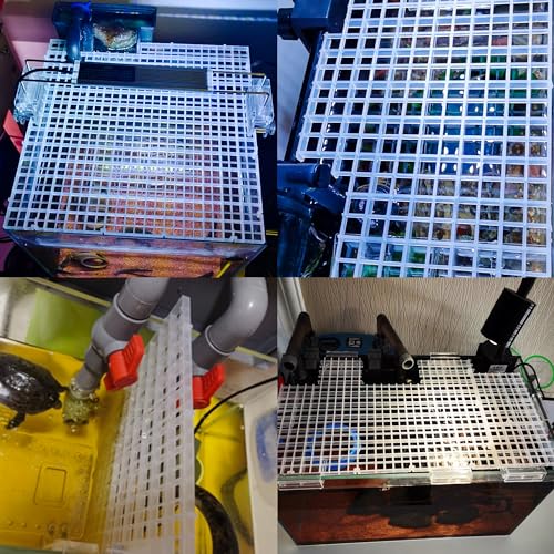 Aquarium Fish Tank Bottom Isolation 8 Pcs, Plastic Egg Crate Grid Divider Tray Egg (L 8pcs) - size: L 8pcs