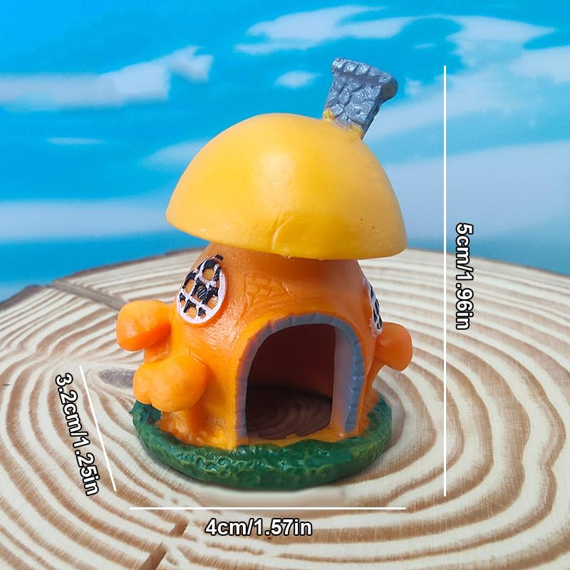 Mushroom Conch House Shelter, Aquarium Decor Fish Tank Ornament, Shrimp Hiding Cave for Fish Tank Landscaping