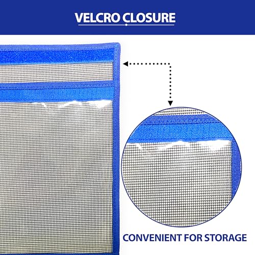 12" x 9" Fishing Lure Bag, 5 Pcs Blue Mesh Foldable Unrigged, for Saltwater & Freshwater Tackle Storage, Includes Single Pouch Vinyl Organizer, Ideal for Trolling Lures, Marlin & Offshore Fishing