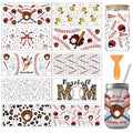 arricraft 10 Sheets Baseball Theme UV DTF Cup Wrap for 16OZ Glass, Baseball Helmet Glove Whistle Trophy Rub on Decals PVC Transfer Stickers for DIY Cups Wood Funiture 24x11cm/9.4x4.3inch - style: Baseball Theme